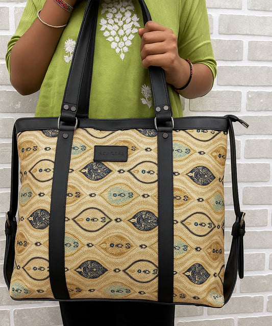 Trendy Jute Tote Bag – Spacious & Stylish Everyday Handbag for Women